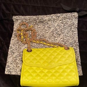 Rebecca Minkoff lime shoulder bag